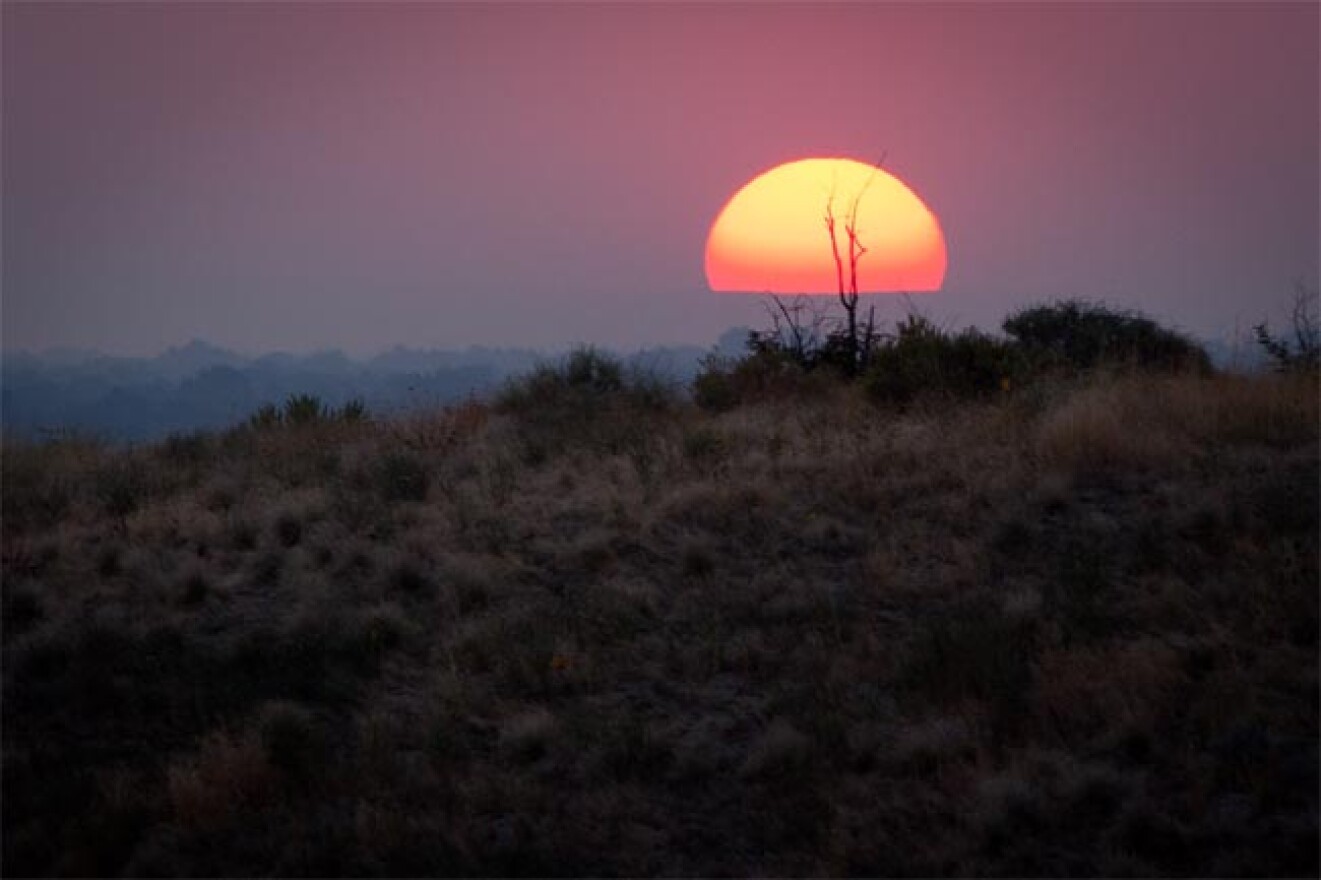 Smoke from wildfires can create some spectacular sunsets -- like this one near Boise, Idaho. Photo by Jim Larson via Flickr 